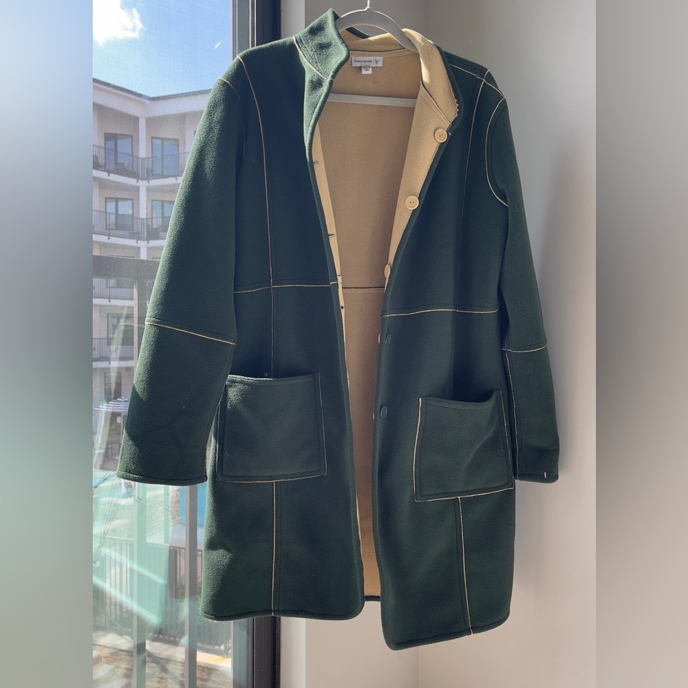 Wool Forest Green/Beige Peacoat